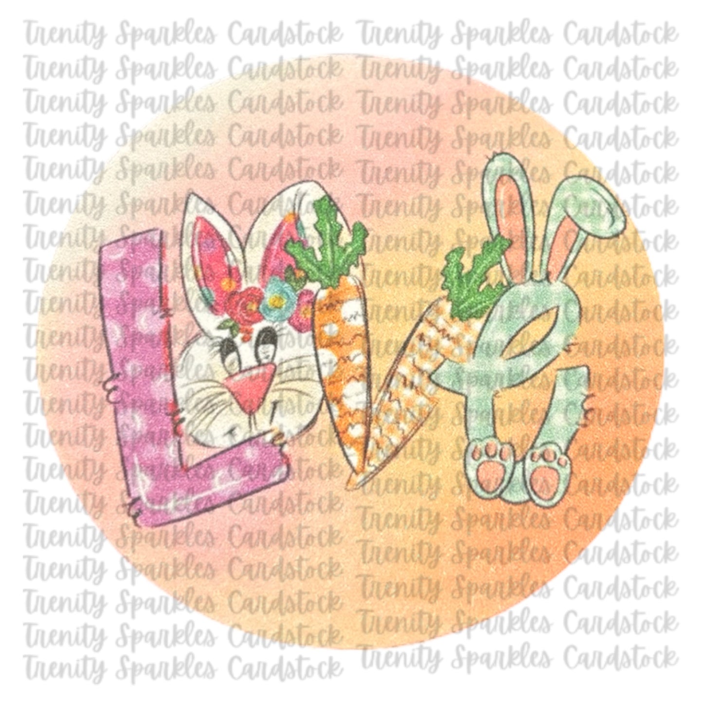 Kay J & co Bunny Shaker Cardstock