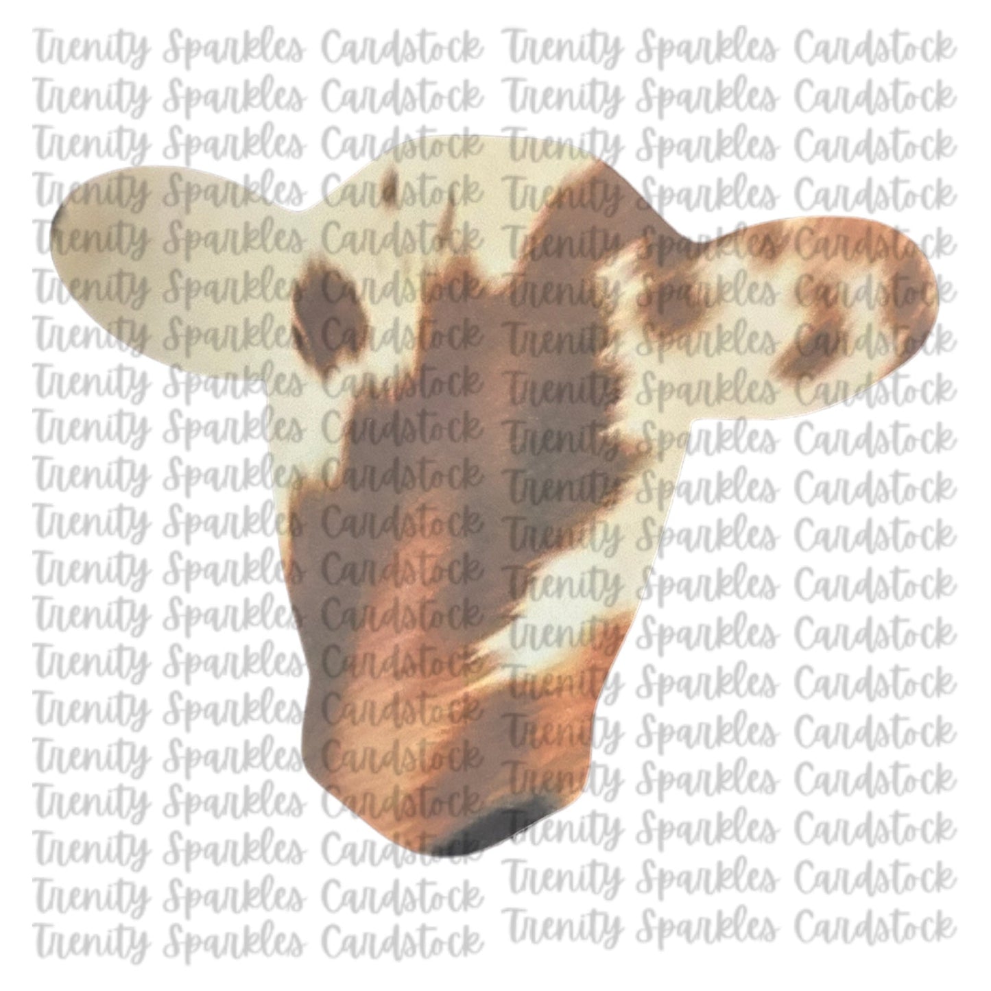 Bossy Boots Outlined Cow Head Cardstock