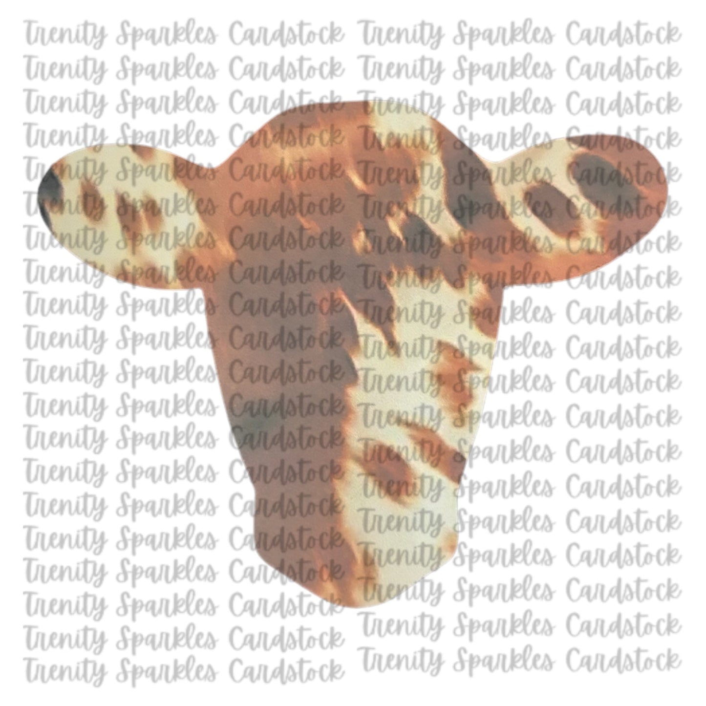 Bossy Boots Outlined Cow Head Cardstock