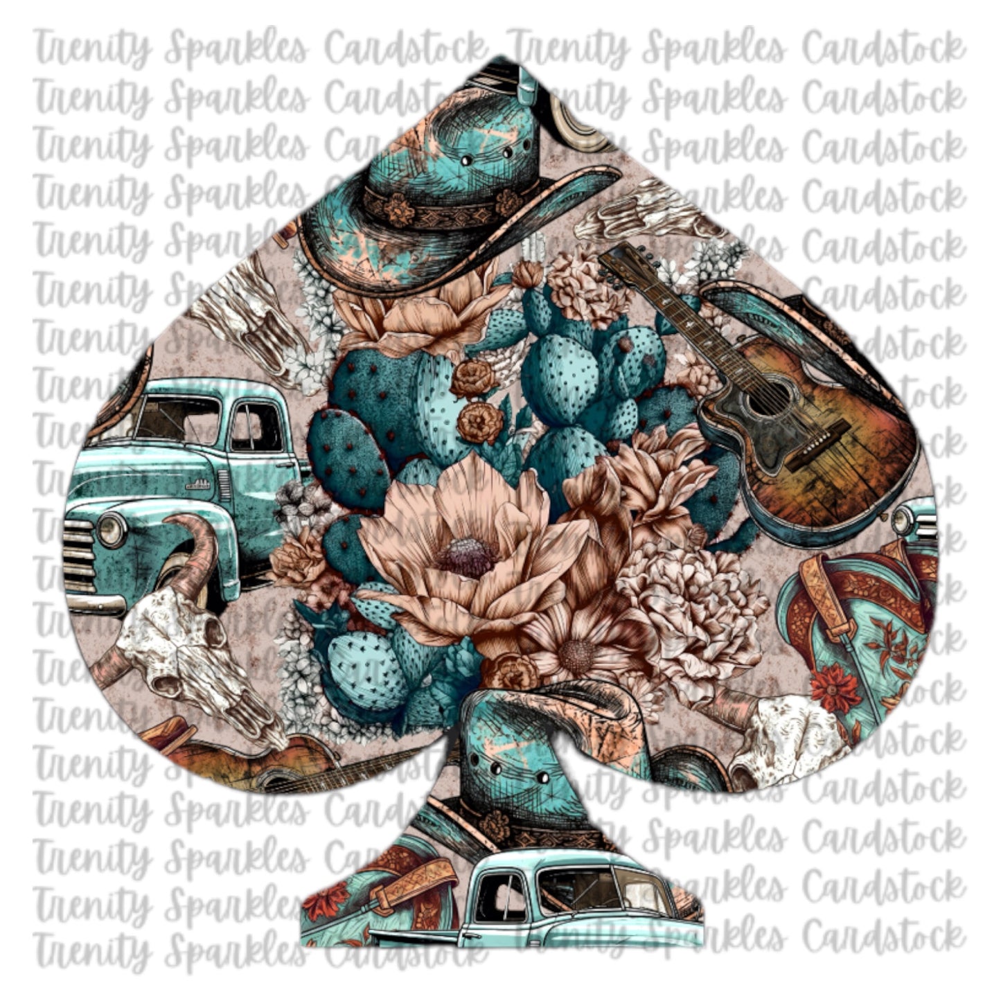 Bossy Boots Spade Cardstock