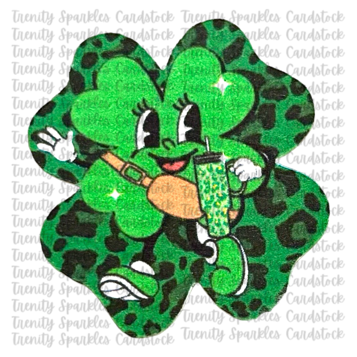 Bossy Boots Shamrock Boob Cardstock