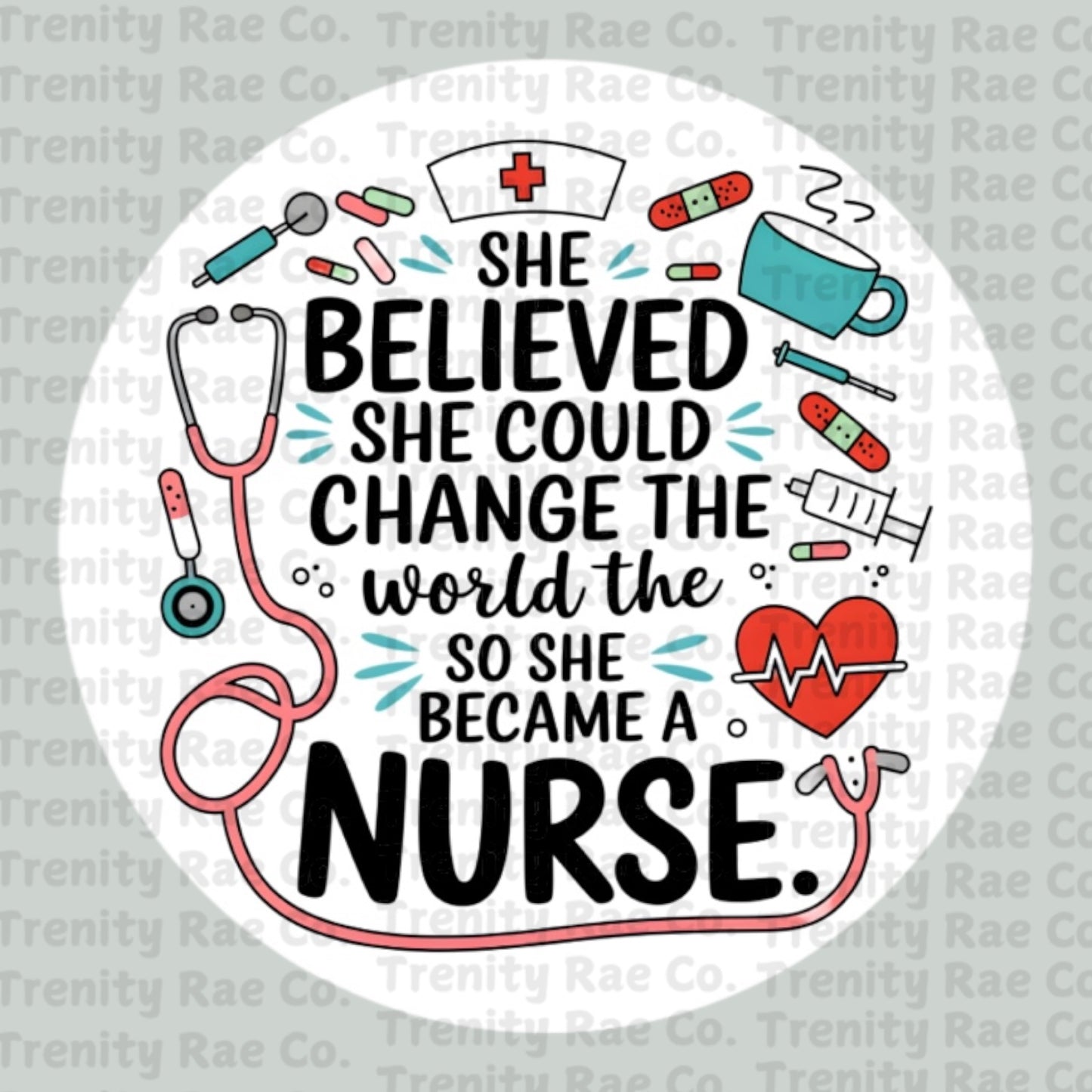 Nurse circle cardstock