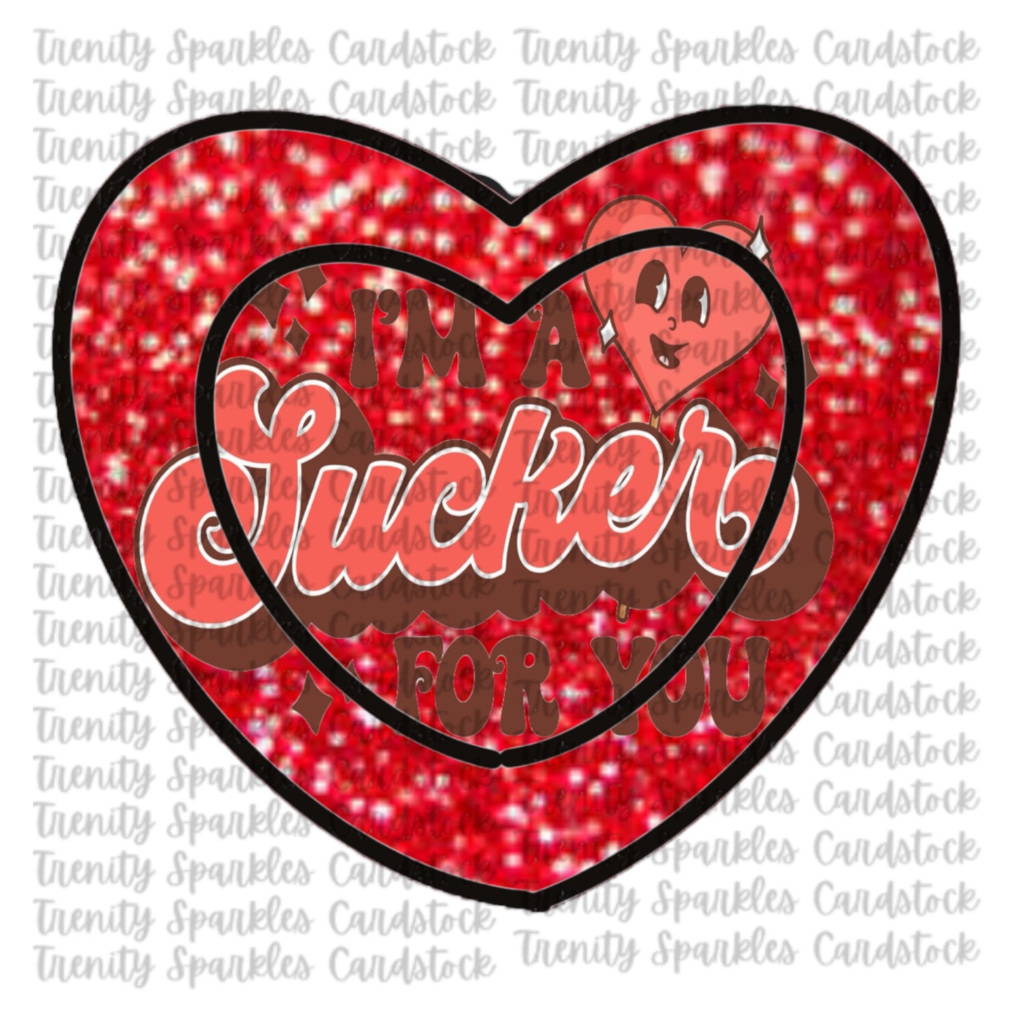 Kay J & Co Heart lollipop Cardstockk