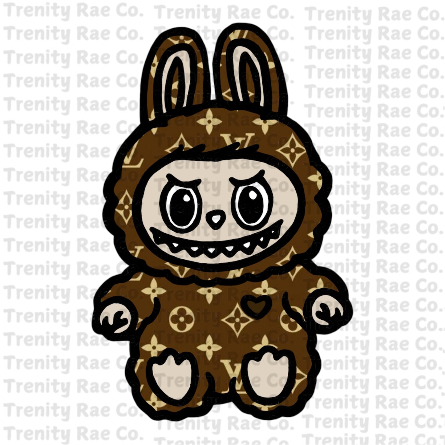 TRC sitting Labubu cardstock only