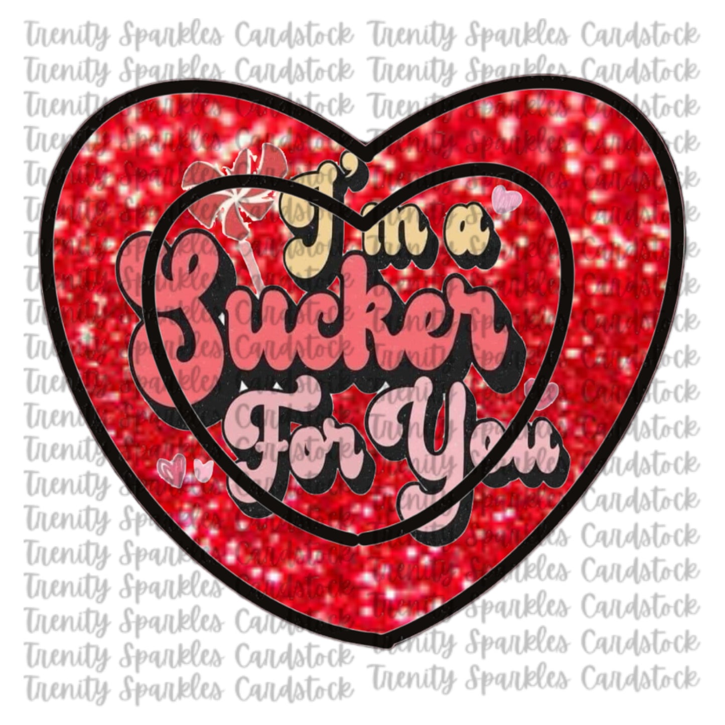 Kay J & Co Heart lollipop Cardstockk
