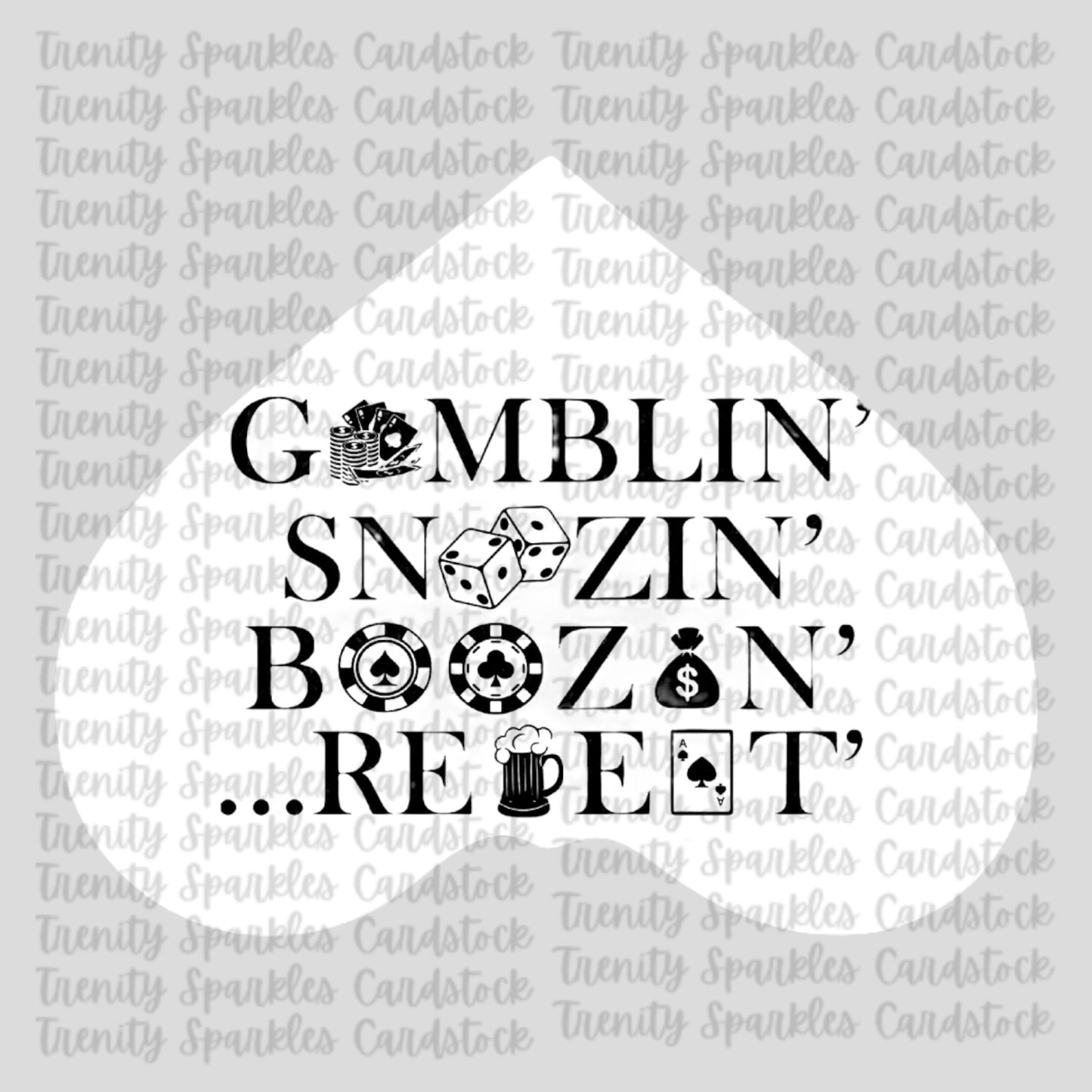Bossy Boots Spade Shaker Cardstock