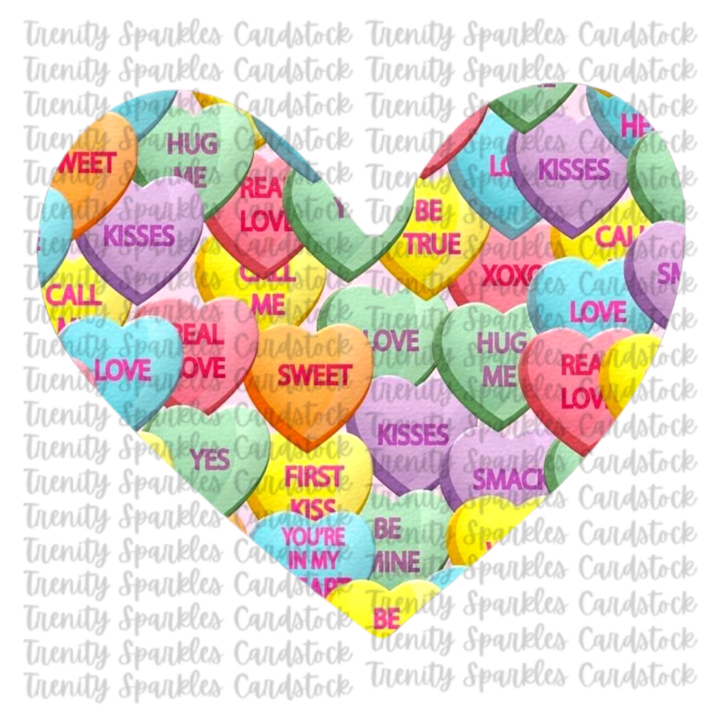 Bossy Boots Conversation Heart Cardstock