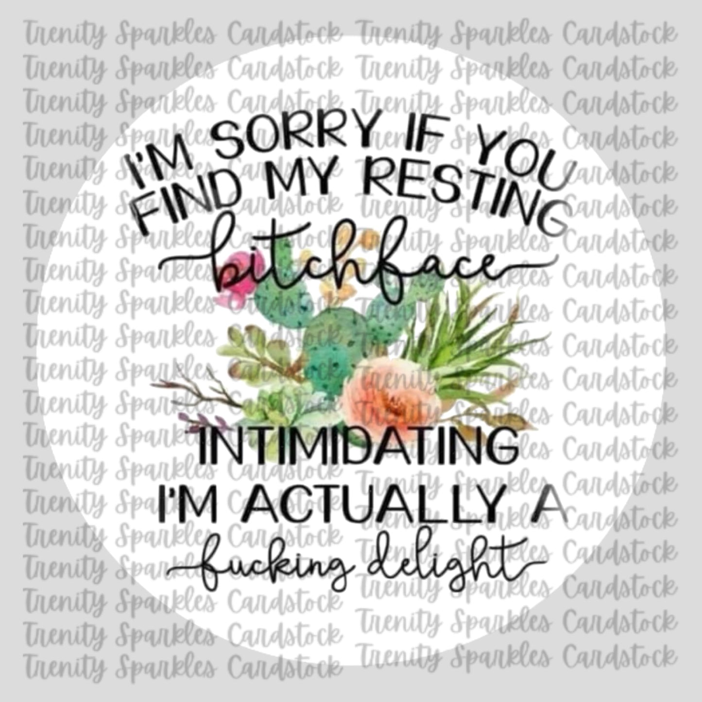 Vulgar Circle Cardstock