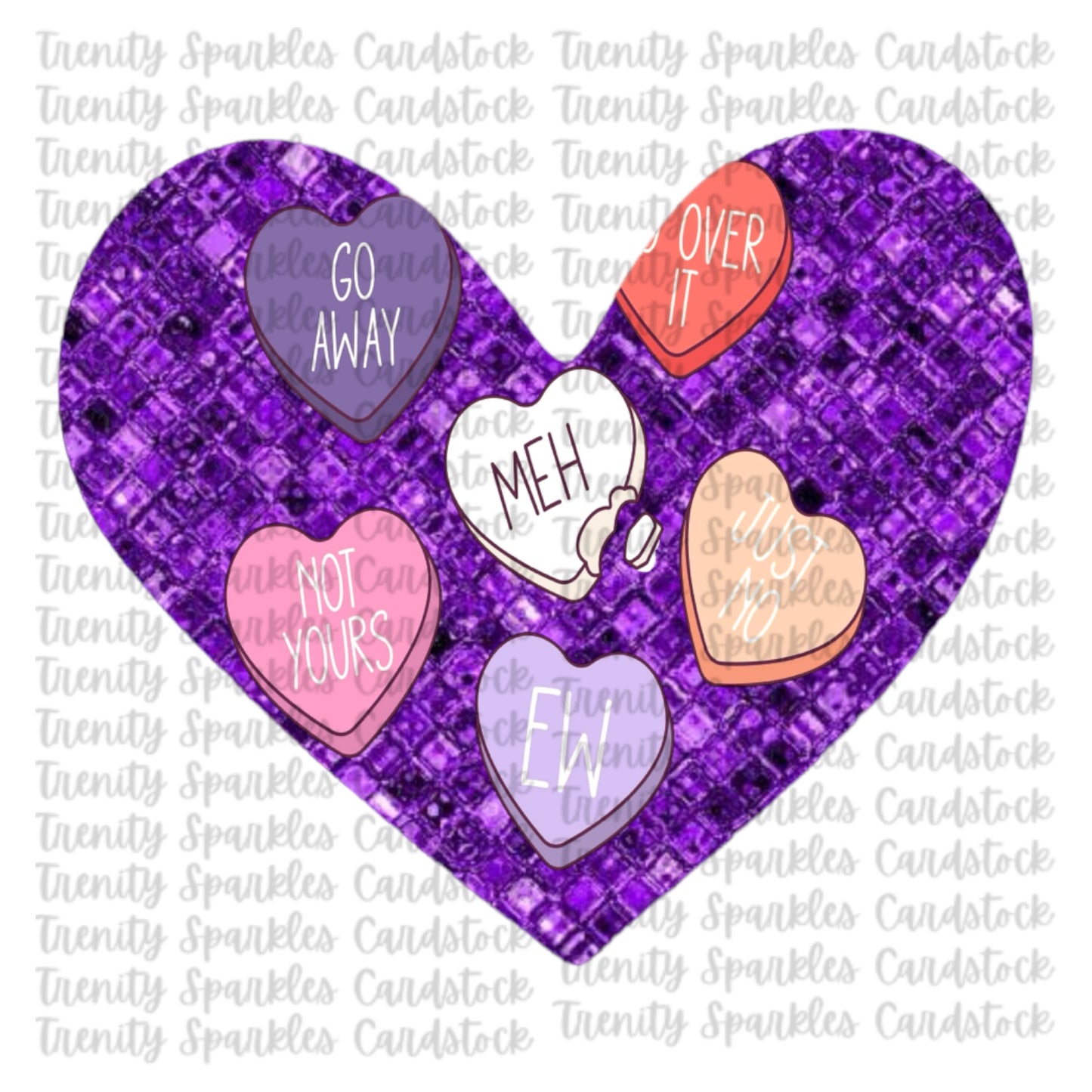 Bossy Boots Conversation Heart Cardstock