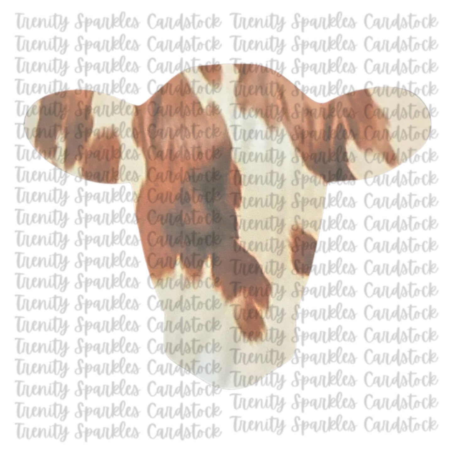 Bossy Boots Outlined Cow Head Cardstock