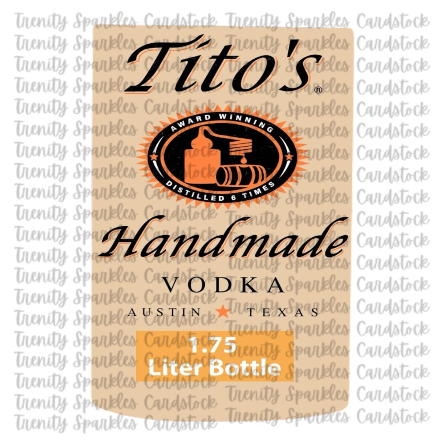 Kay J & Co T Bottle with insert Cardstock