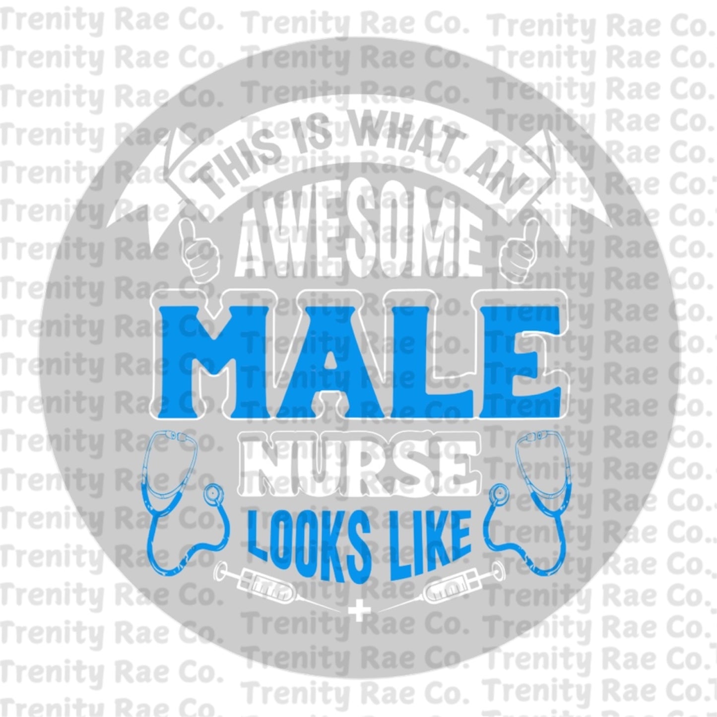 Male Nurse Circle Cardstock
