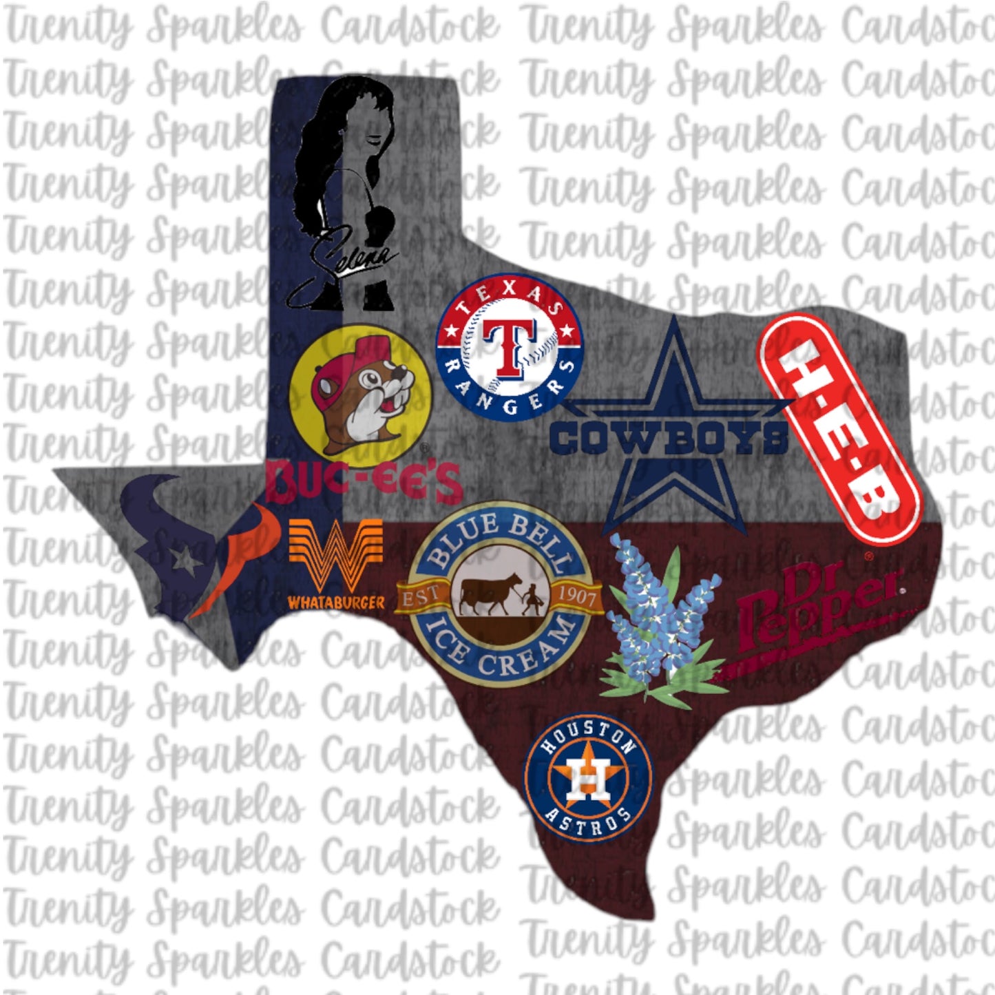 Bossy Boots Outlined Texas Cardstock