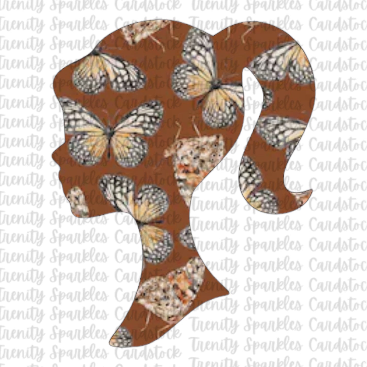 Bossy Boots Barbie head Cardstock