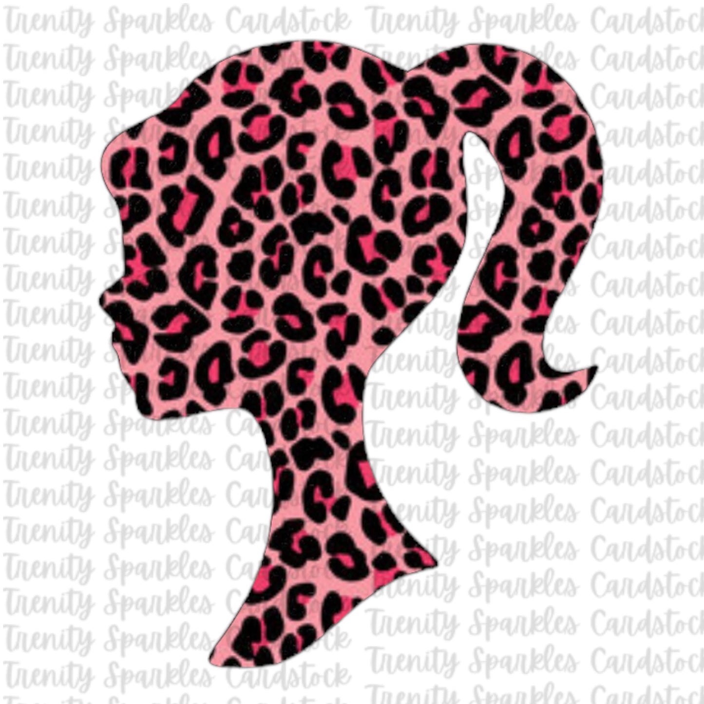 Bossy Boots Barbie head Cardstock