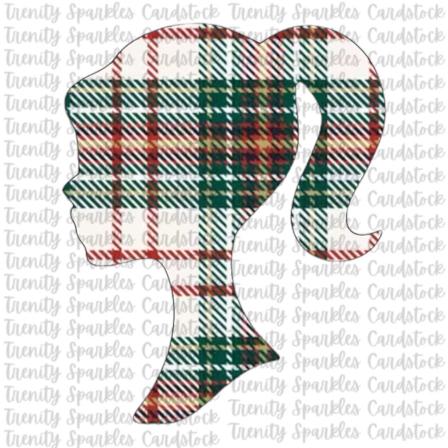 Bossy Boots Barbie head Cardstock