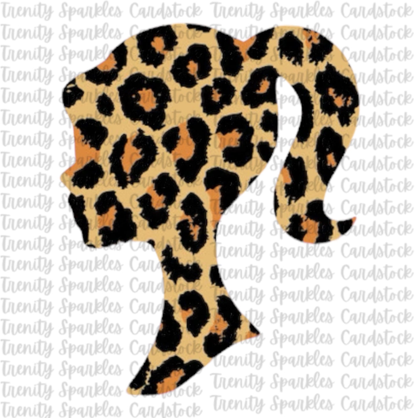 Bossy Boots Barbie head Cardstock