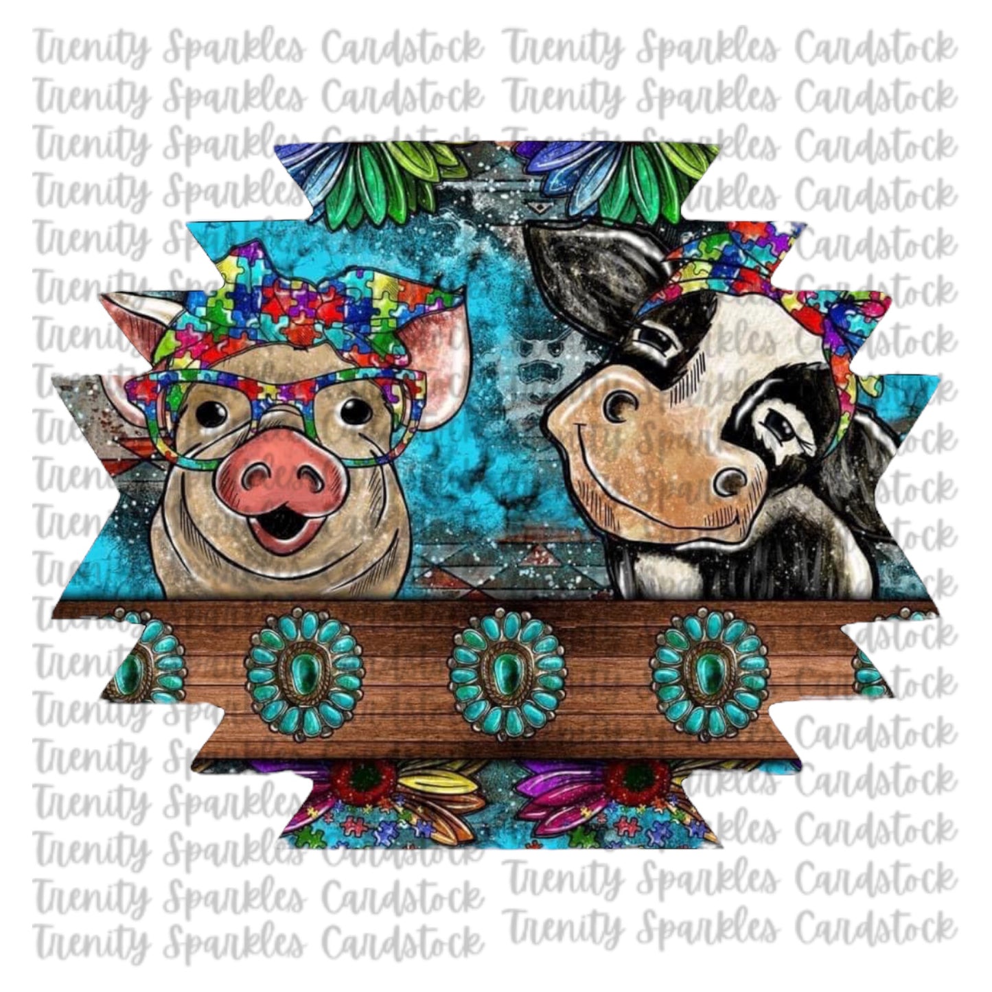 Bossy Boots Aztec Plaque Cardstock