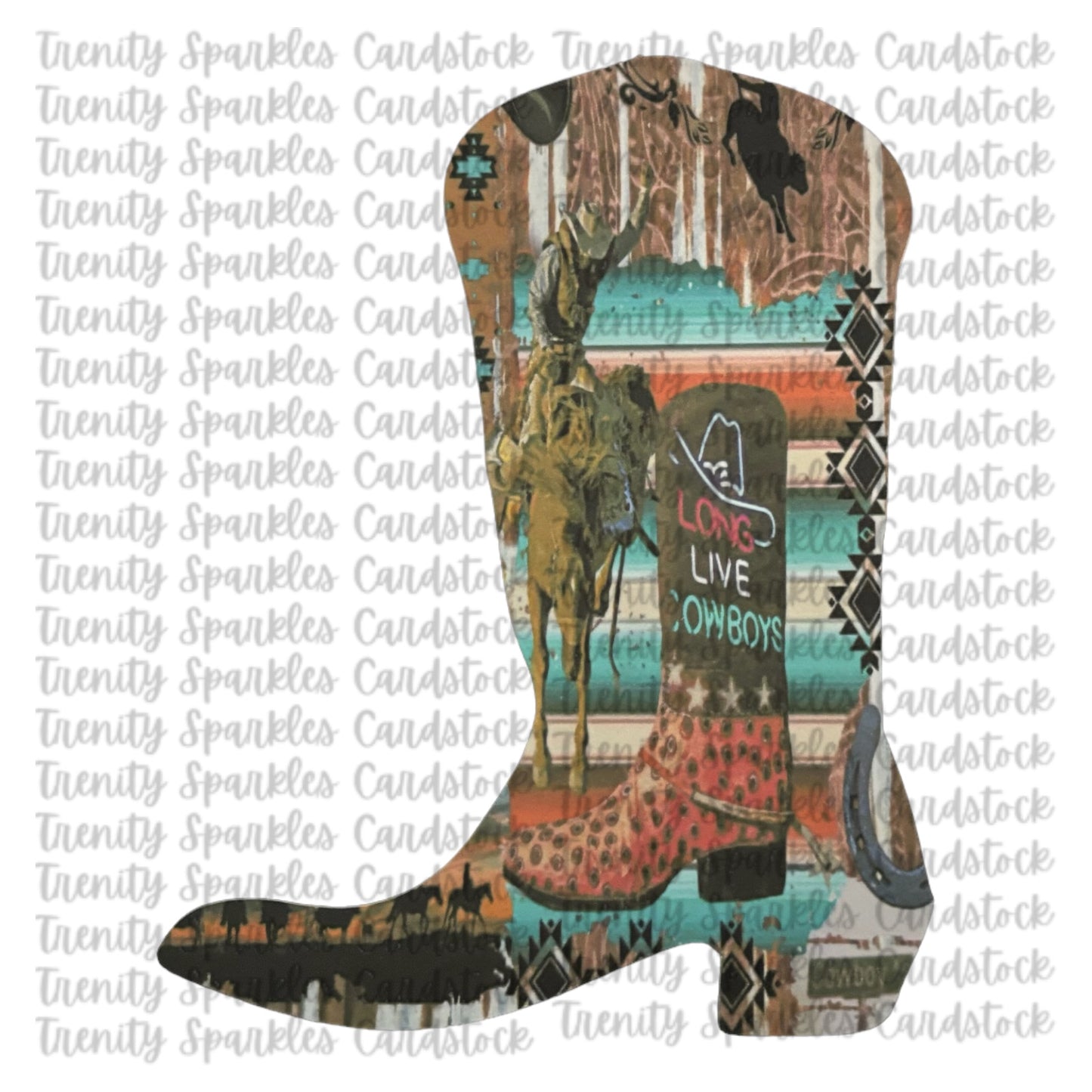 Bossy Boots Cowboy Boot Cardstock