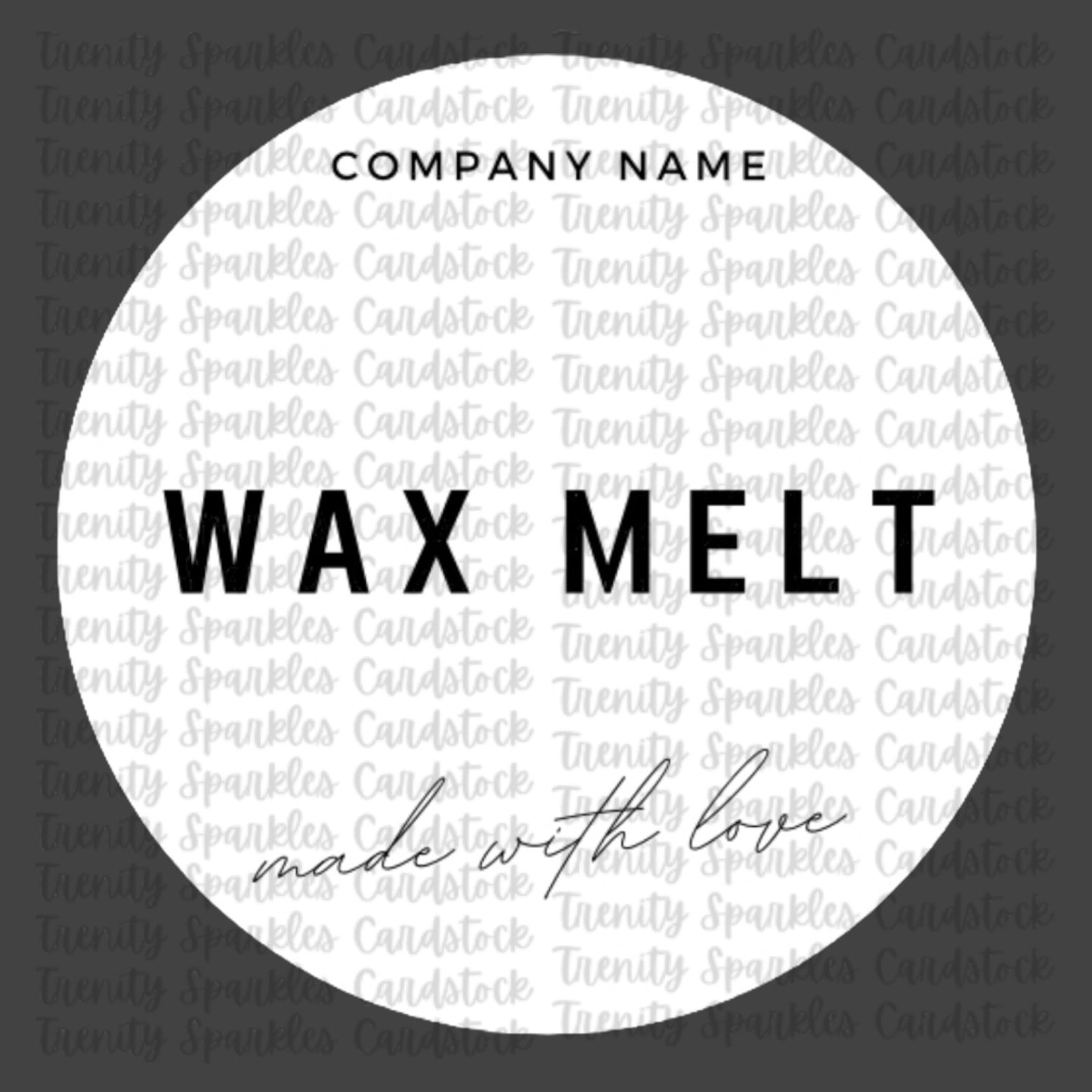 Wax melt labels circle