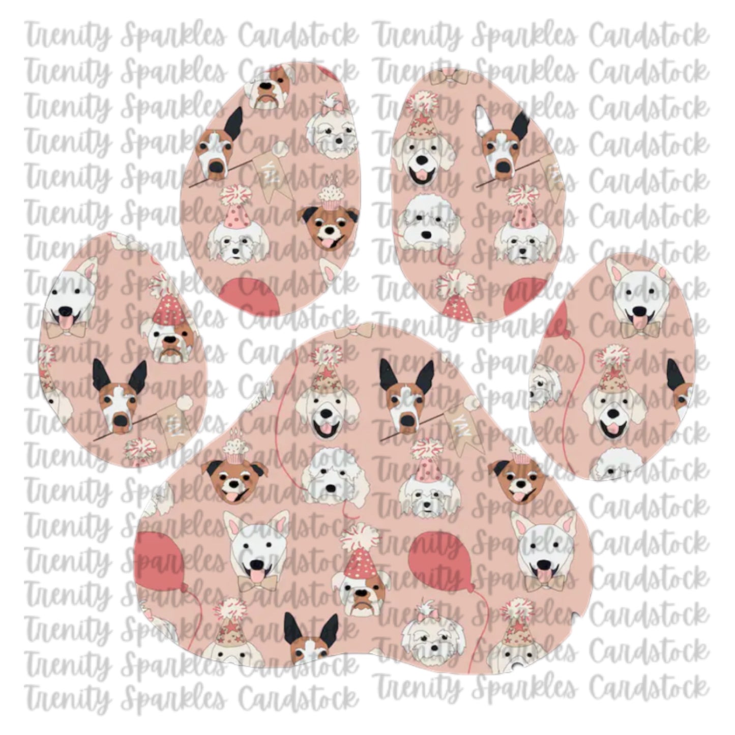 Kay J & Co Paw Print Cardstock