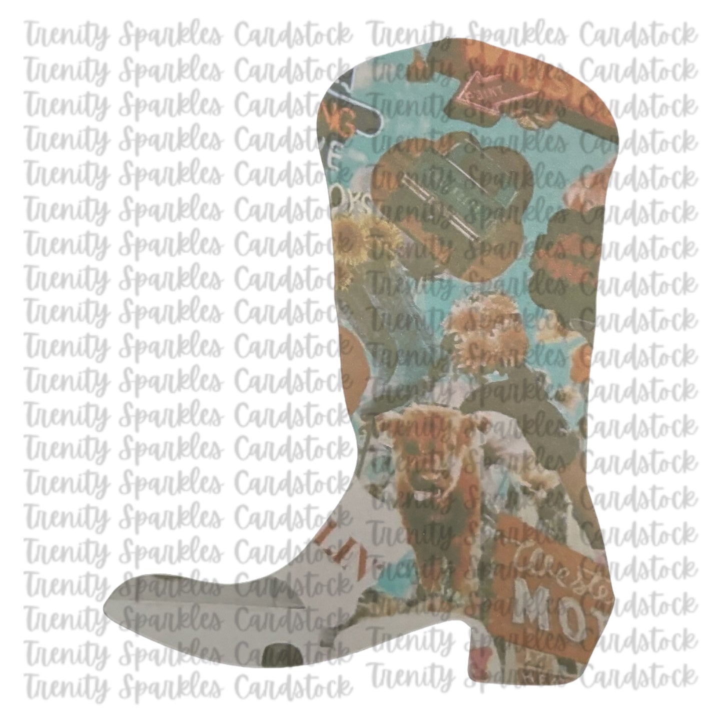 Bossy Boots Cowboy Boot Cardstock