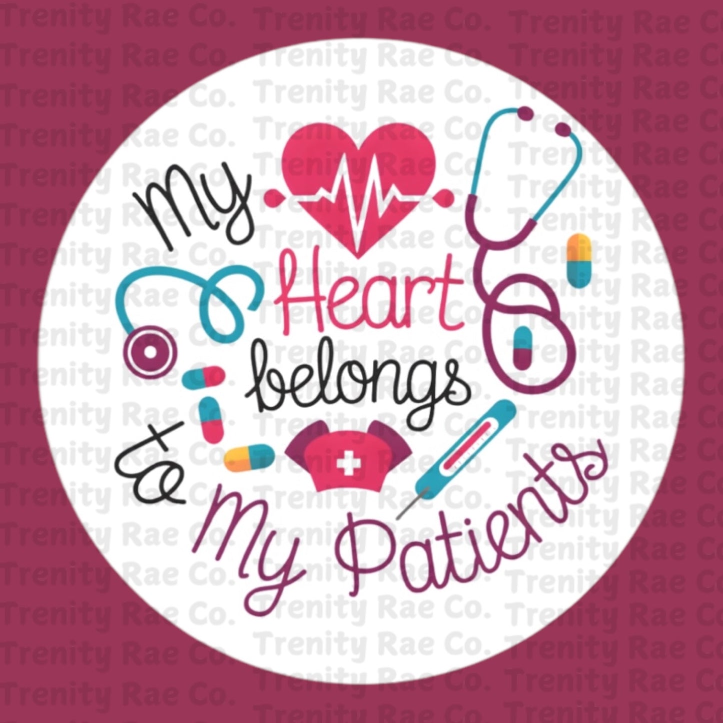 Nurse circle cardstock