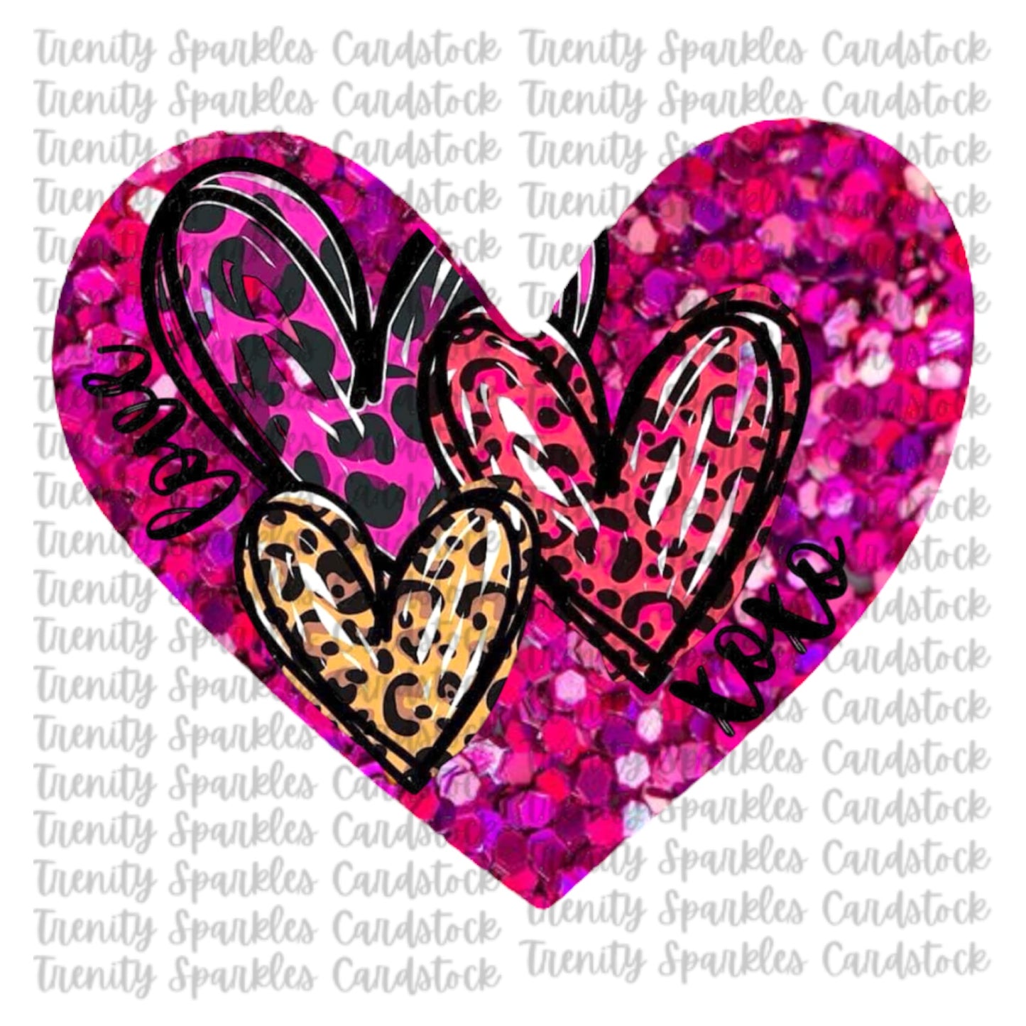 Bossy Boots Conversation Heart Cardstock