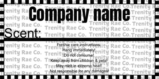 Checkered scent label