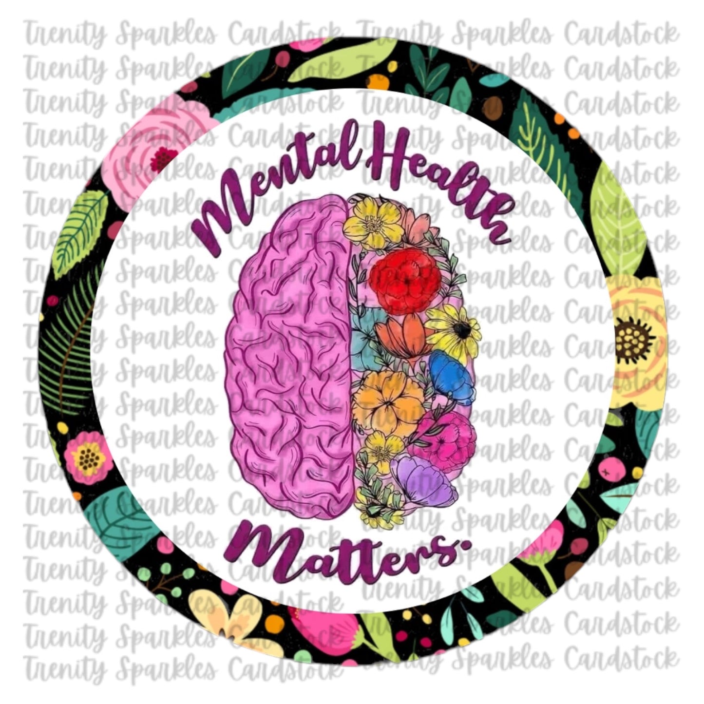 Mental Health Circle Cardstock