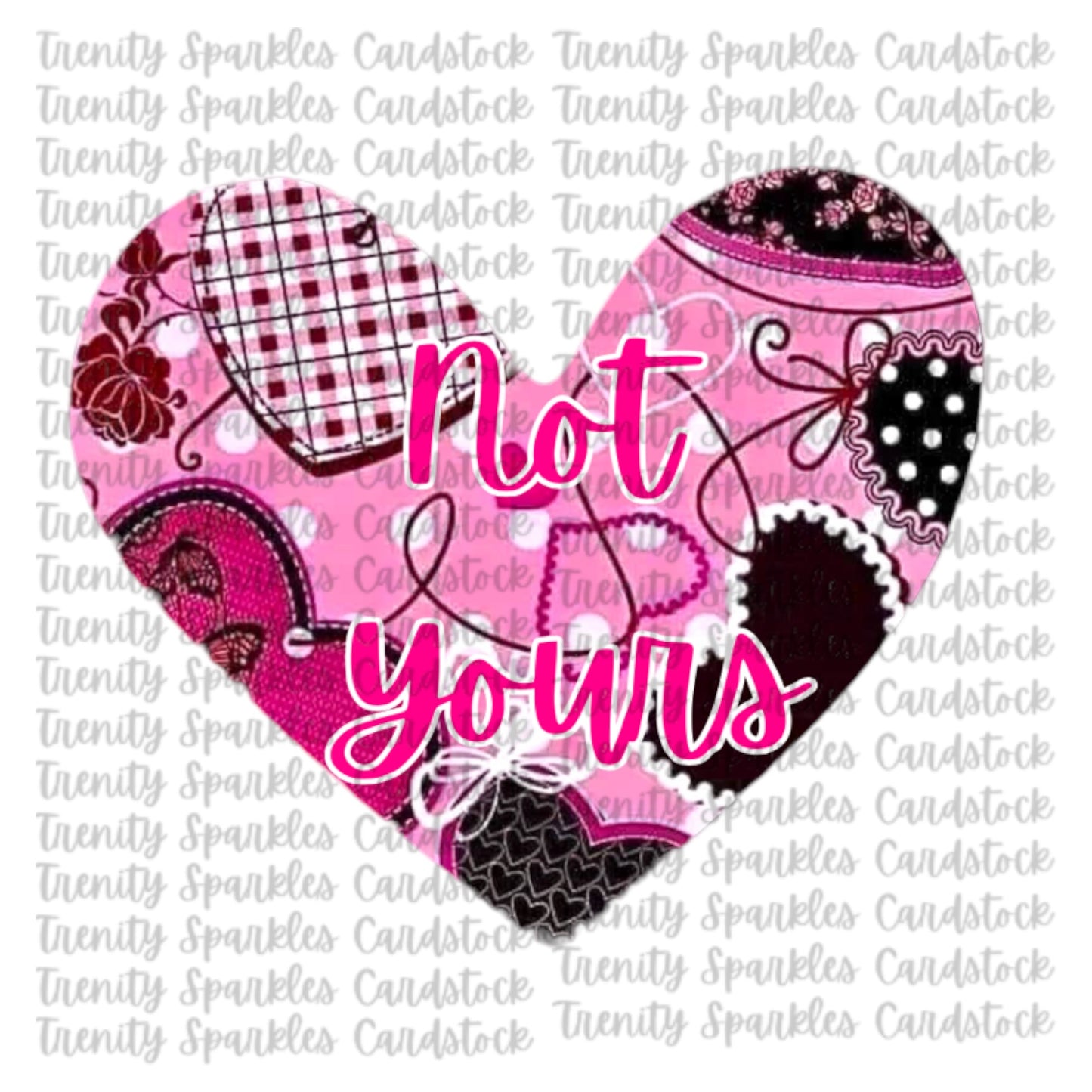 Bossy Boots Conversation Heart Cardstock