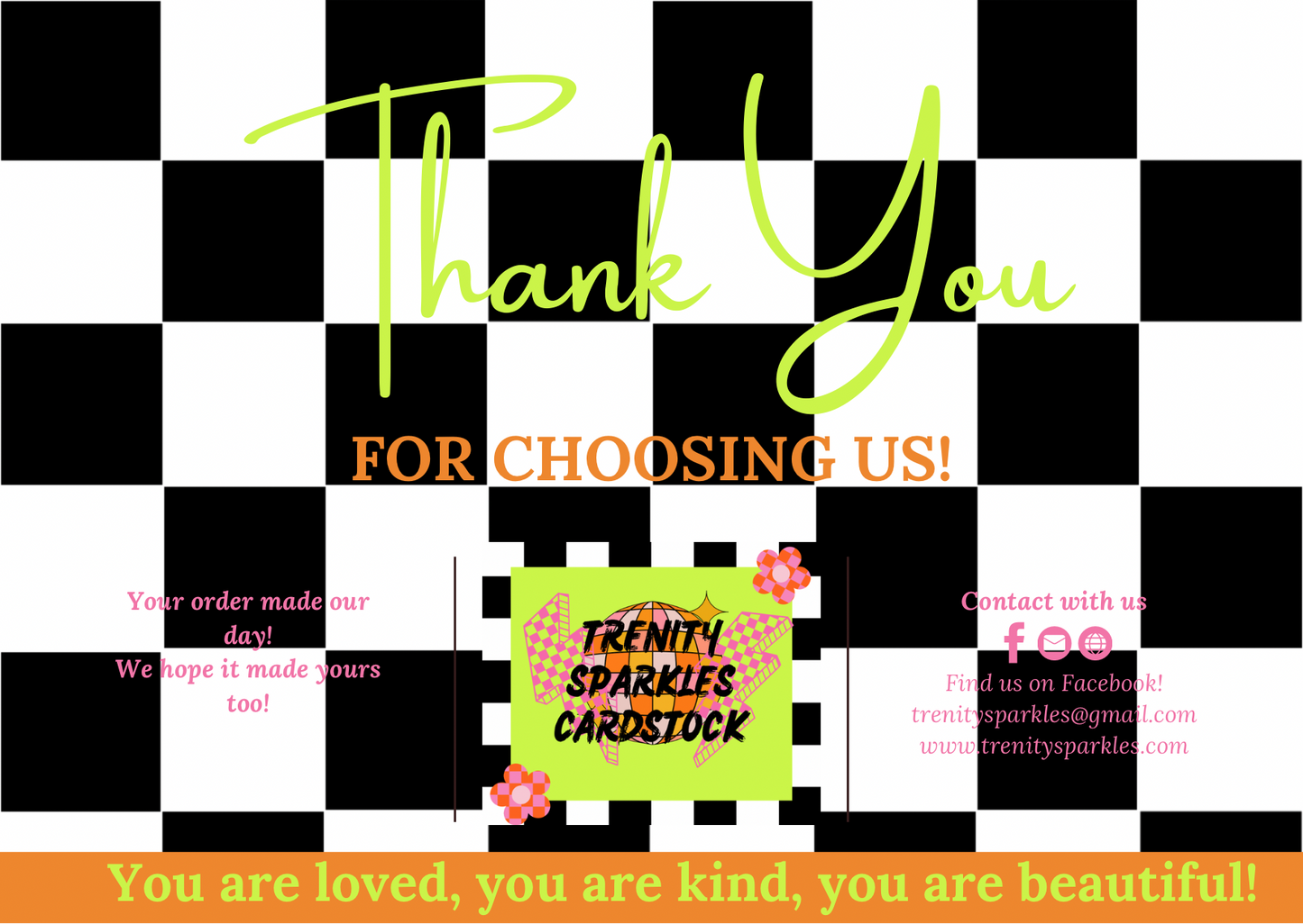 Customizable Thank you cards