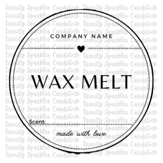 Wax melt labels circle