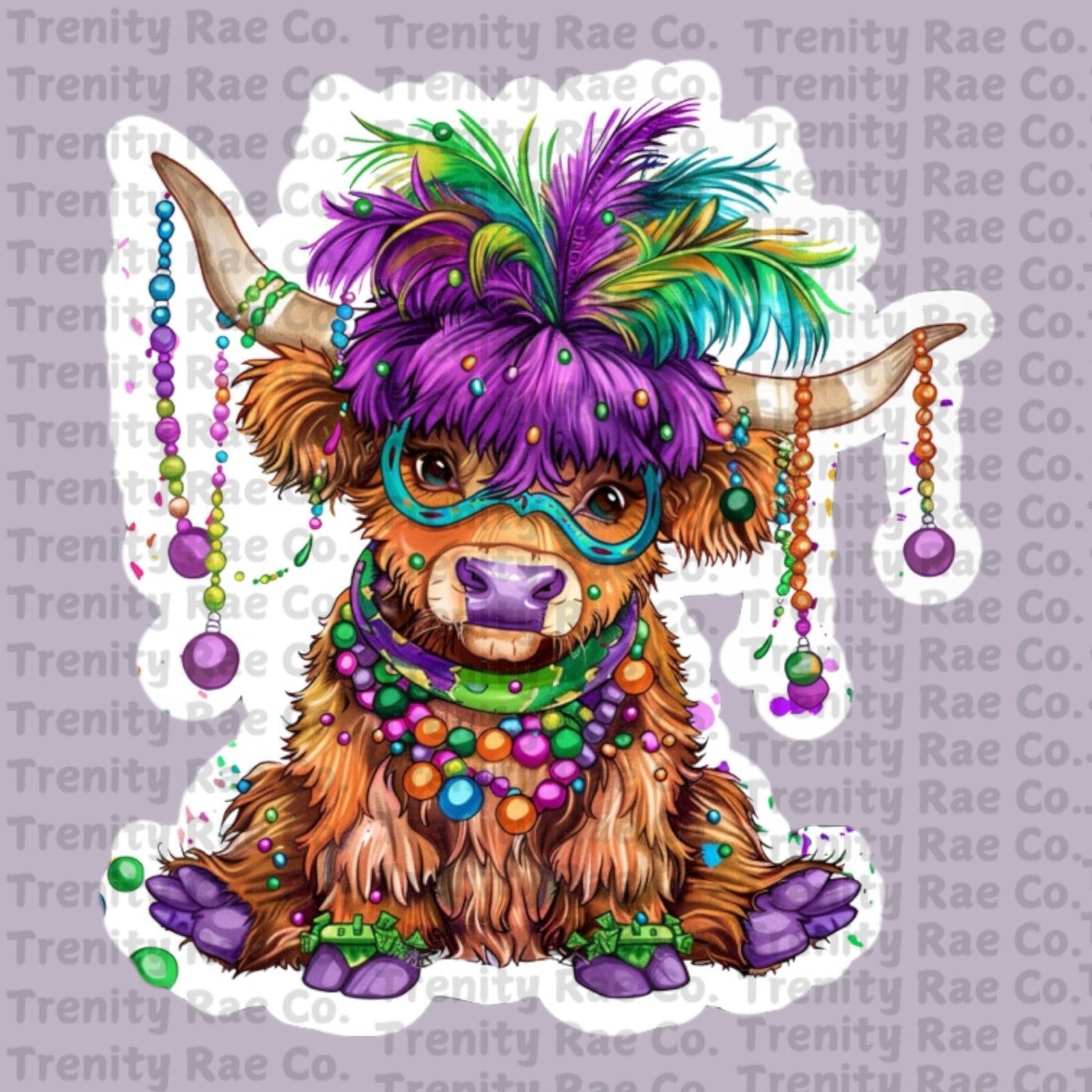 TRC Mardi Gras Cow & Cardstock