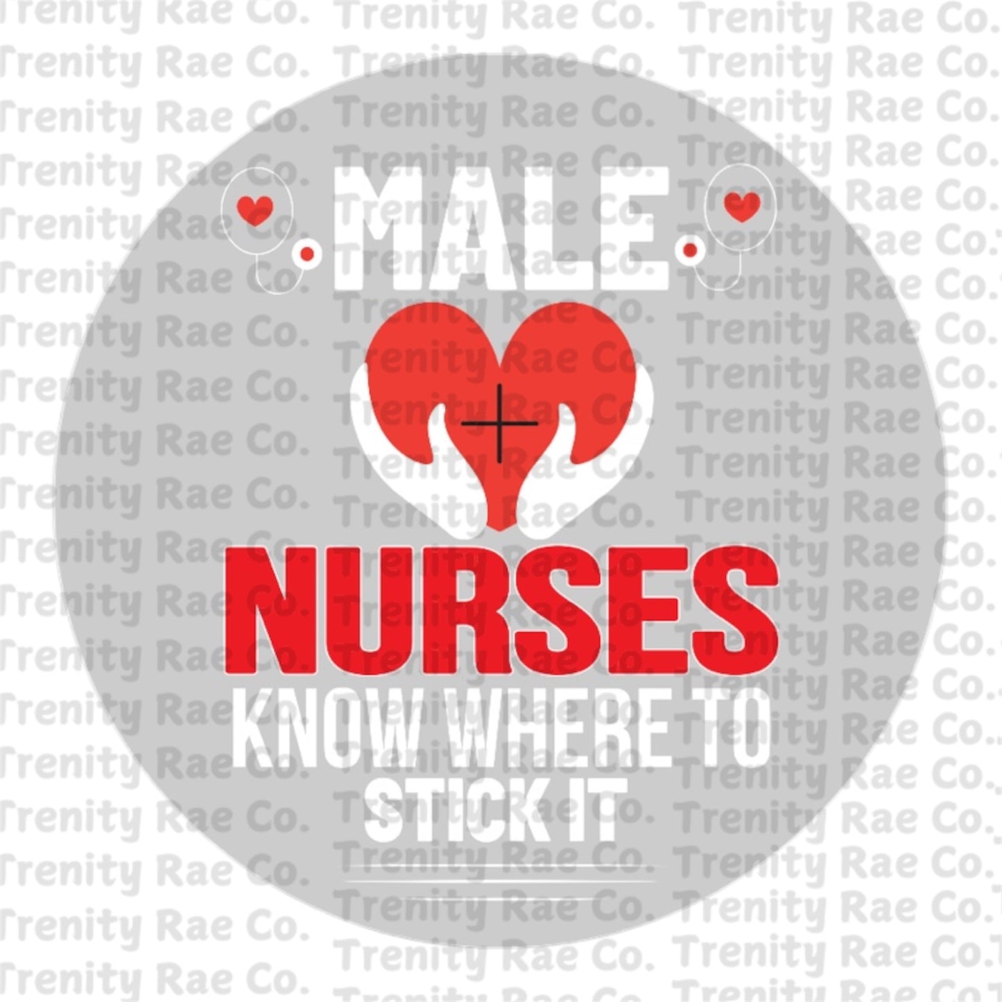 Male Nurse Circle Cardstock