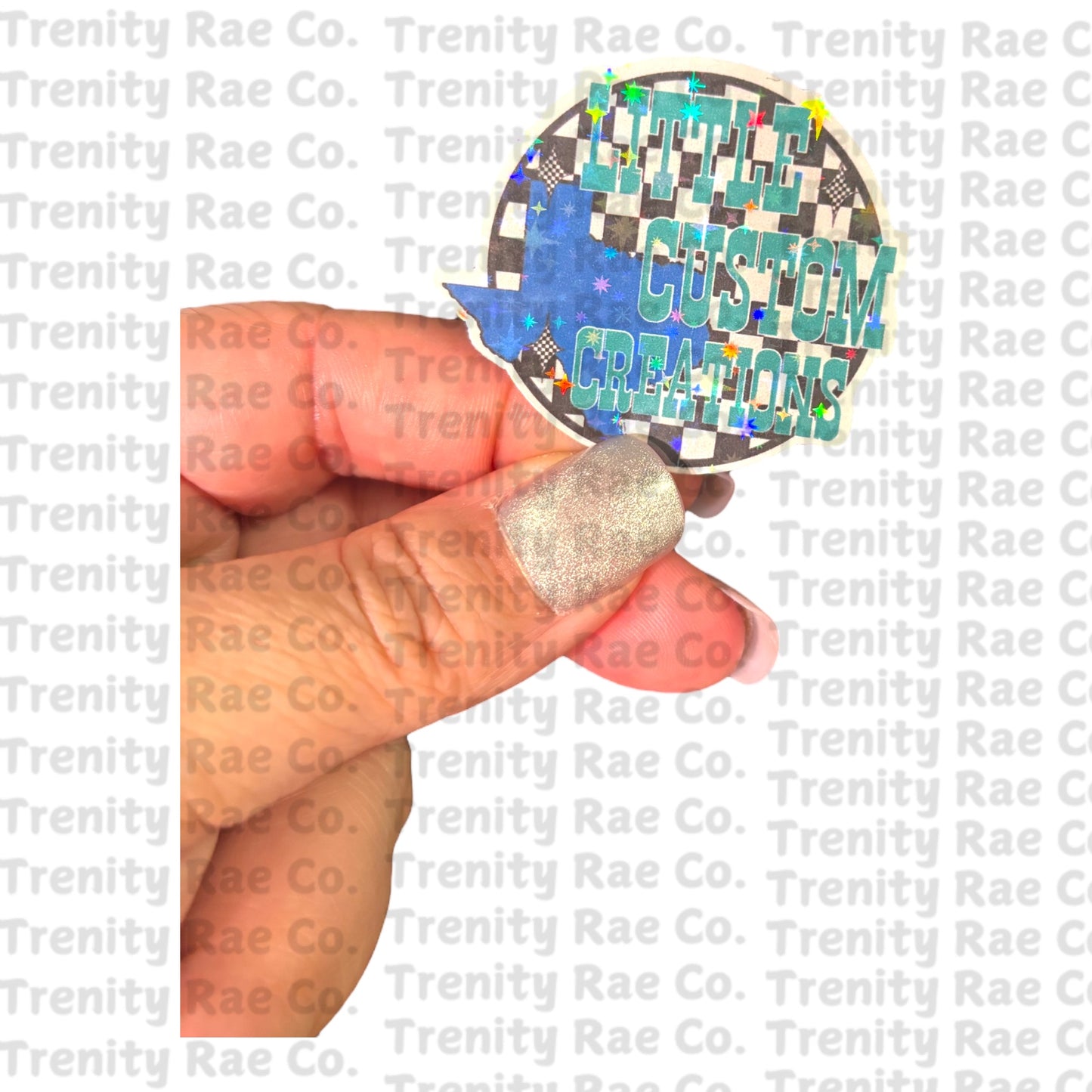 Holographic logo stickers