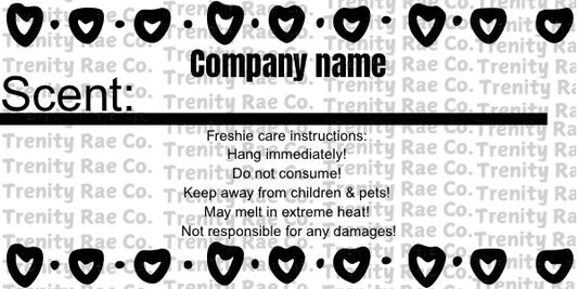 Heart scent label