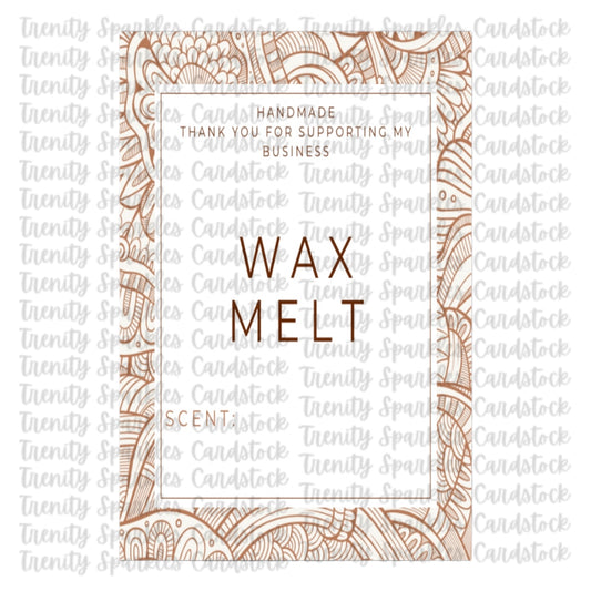 Wax melt labels rectangle