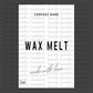 Wax melt labels rectangle